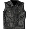 Men's Virginia Black Leather Vest