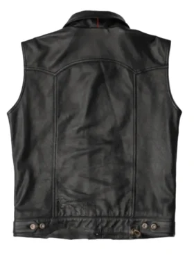 Men's Virginia Leather Black Vest