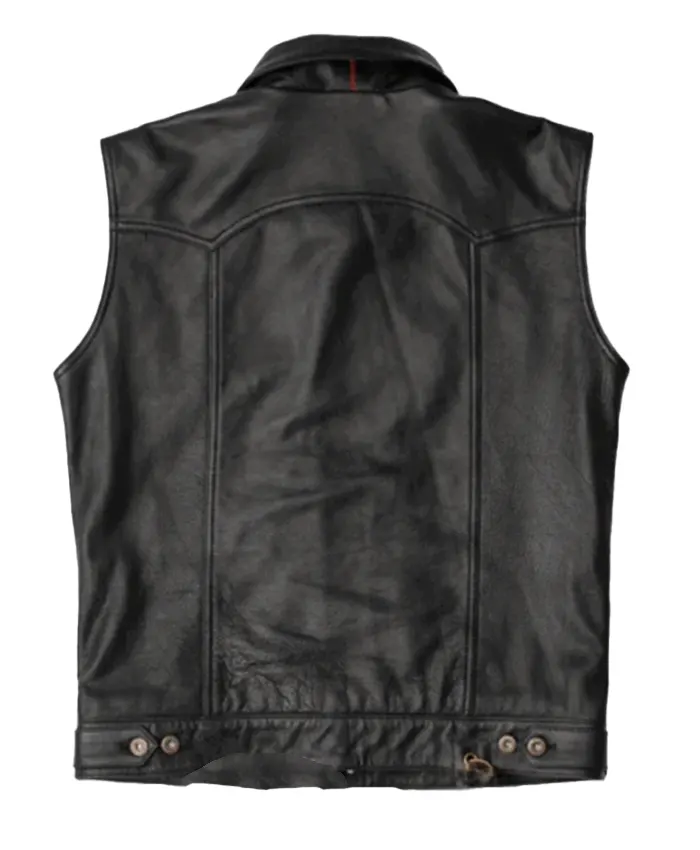 Men's Virginia Leather Black Vest