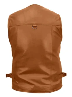 Military Men’s 10 Pockets Leather Vest
