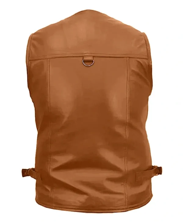 Military Men’s 10 Pockets Leather Vest