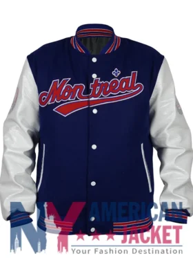 Montreal Expos Leather Varsity Wool Jacket