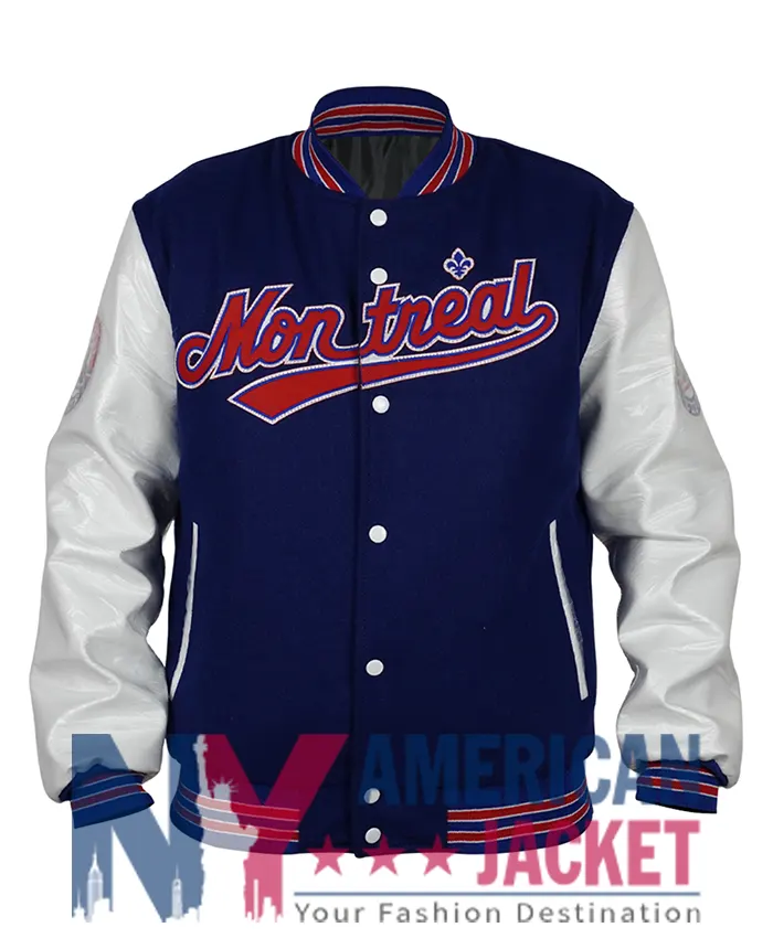 Montreal Expos Leather Varsity Wool Jacket