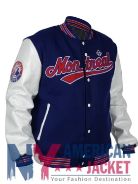 Montreal Expos Varsity Leather Wool Jacket
