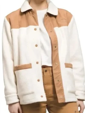 My Life With The Walter Boys S02 Sherpa White-Tan Jacket