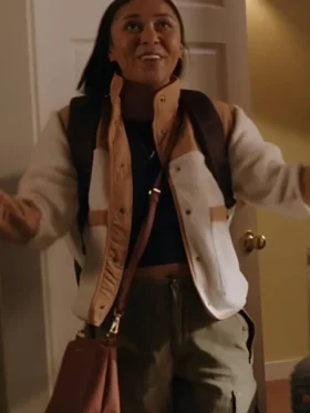 My Life With The Walter Boys S02 White-Tan Sherpa Jacket