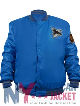 NHL San Jose Sharks Starter Varsity Blue Jacket