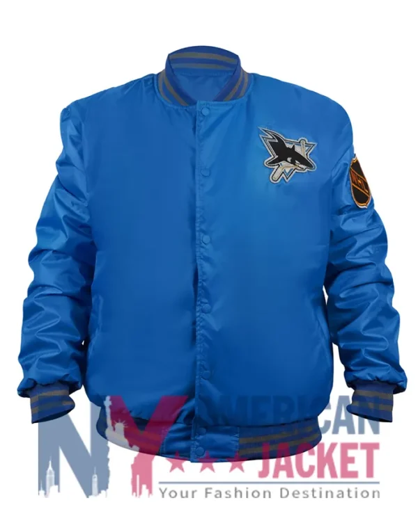 NHL San Jose Sharks Starter Varsity Blue Jacket