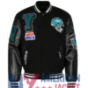 NY Jets Mashup Wool Rib Varsity Leather Jacket