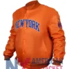 NY Knicks Orange Satin Varsity Jacket