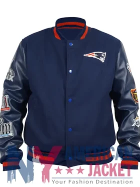 New England Patriots 6X Super Bowl Champions Navy Jacket
