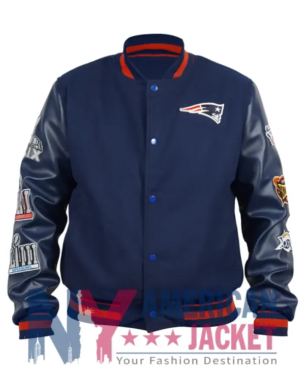 New England Patriots 6X Super Bowl Champions Navy Jacket