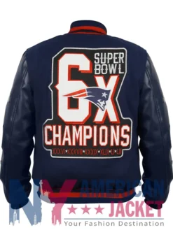 New England Patriots 6X Super Bowl Navy Champions Jacket