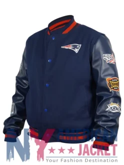 New England Patriots 6X Super Navy Bowl Champions Jacket