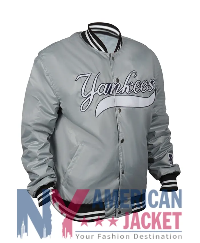New York 90’s Silver Yankees Varsity Jacket