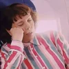 Olivia Colman The Roses 2025 Striped Shirt