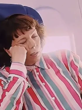 Olivia Colman The Roses 2025 Striped Shirt