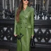 Olivia Munn Erdem Show 2025 LFW Green Long Coat