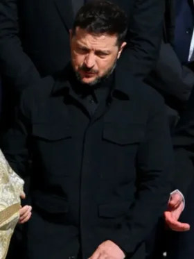 Pope Francis Funeral Zelensky Black Jacket