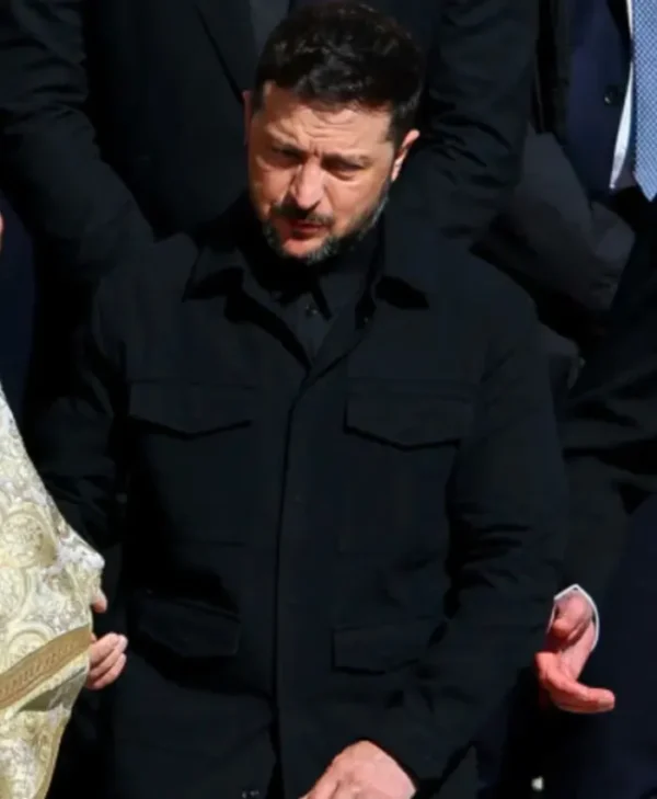 Pope Francis Funeral Zelensky Black Jacket