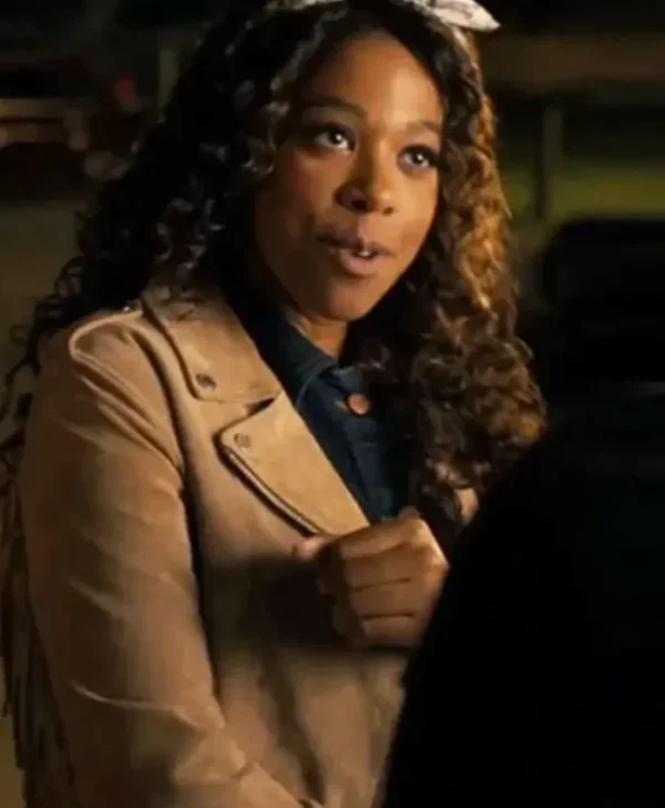 Providence Falls S01 Suzette Deveraux Fringe Brown Jacket
