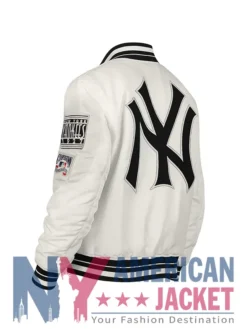 Retro New Classic York Yankees Rib Satin Jacket