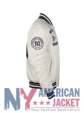 Retro New York Yankees Classic Rib Satin Jacket