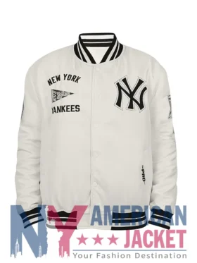 Retro Rib New York Yankees Classic Satin Jacket