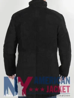 Robert Taylor Longmire Trench Leather Black Coat