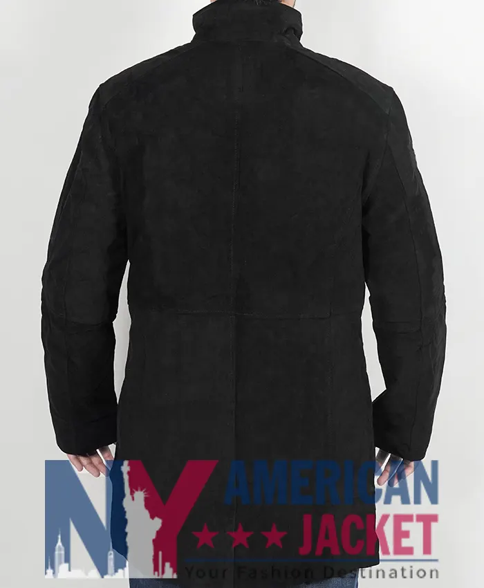 Robert Taylor Longmire Trench Leather Black Coat