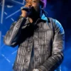 Roots Picnic 2025 Meek Mill Grey Leather Jacket