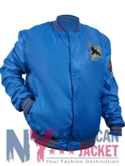 NHL San Jose Sharks Starter Varsity Blue Jacket
