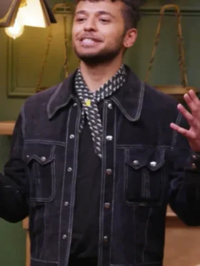 Smartypants S02 Blue Suede Contrast Stitch Jacket