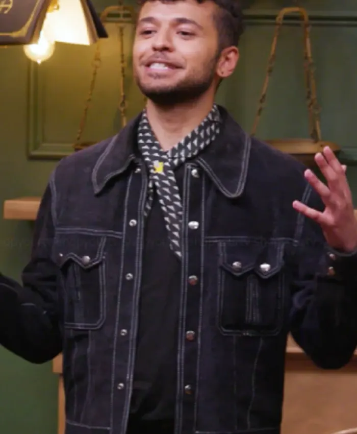 Smartypants S02 Blue Suede Contrast Stitch Jacket