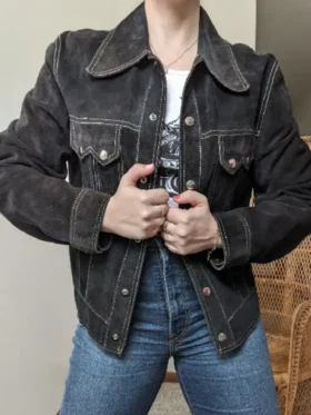 Smartypants S02 Blue Suede Stitch Contrast Jacket