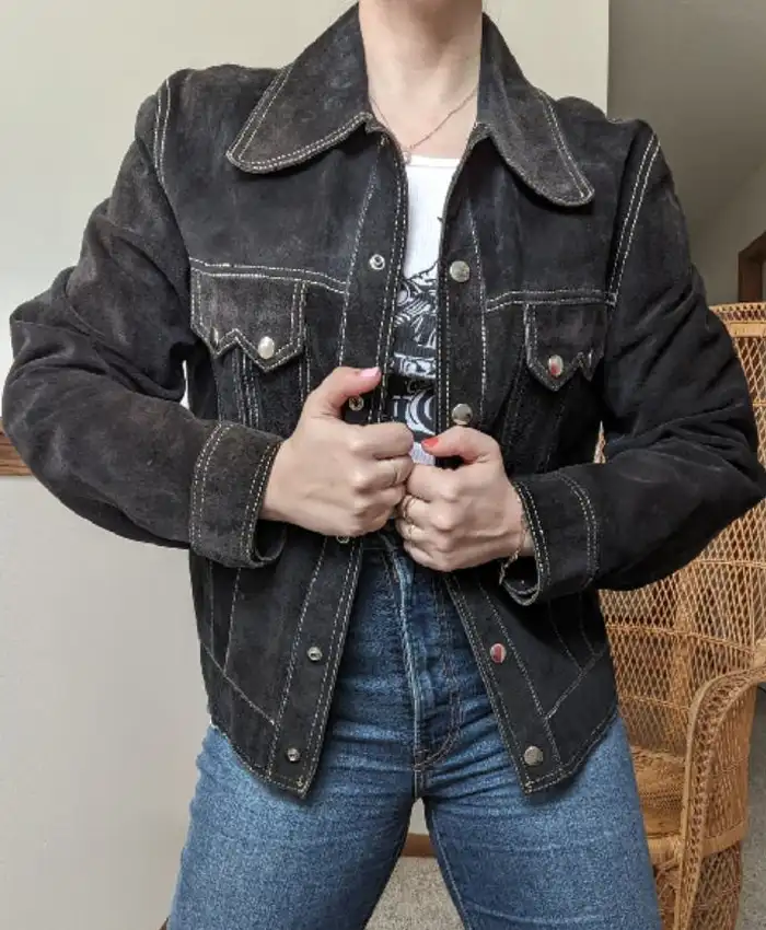 Smartypants S02 Blue Suede Stitch Contrast Jacket