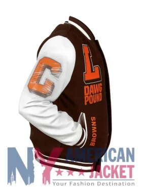 Spencer Cleveland Browns Letterman Varsity Jacket