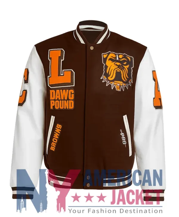 Spencer Varsity Cleveland Browns Letterman Jacket