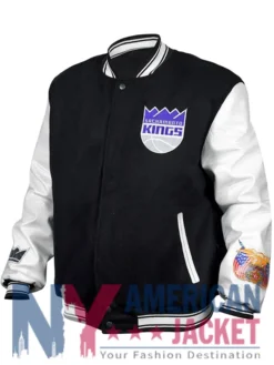 Taylor Sacramento Kings Black Bomber Jacket