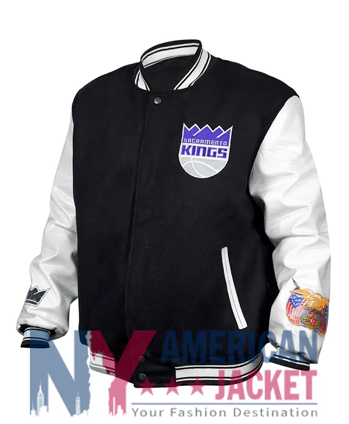 Taylor Sacramento Kings Black Bomber Jacket