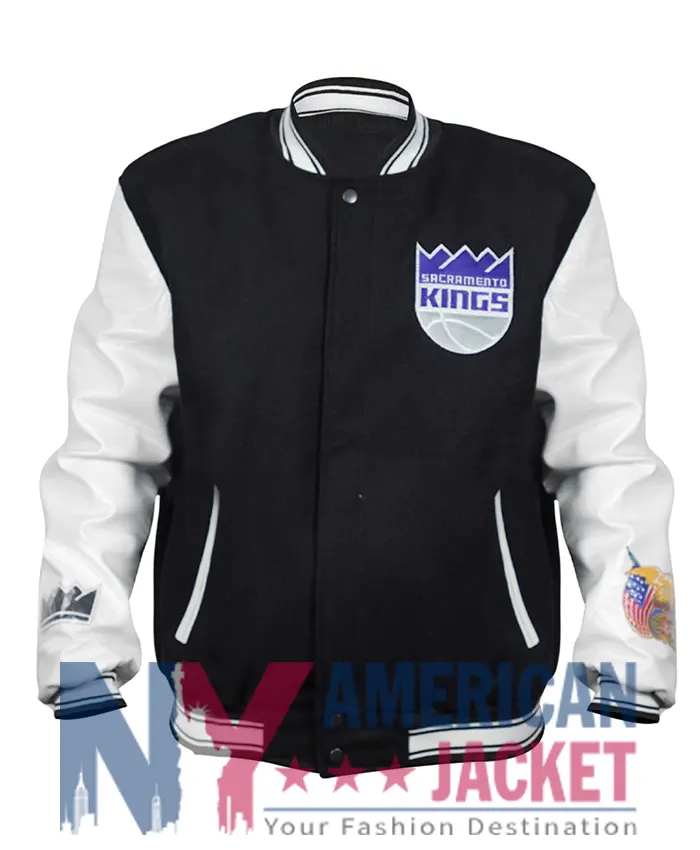 Taylor Sacramento Kings Bomber Black Jacket