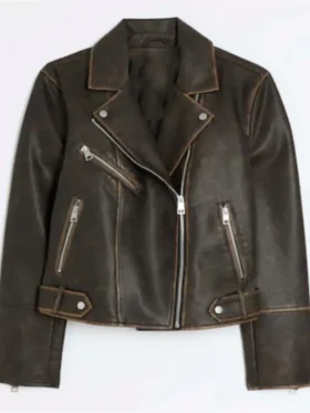 The Inheritance S01 Brown Distressed Leather Jacket