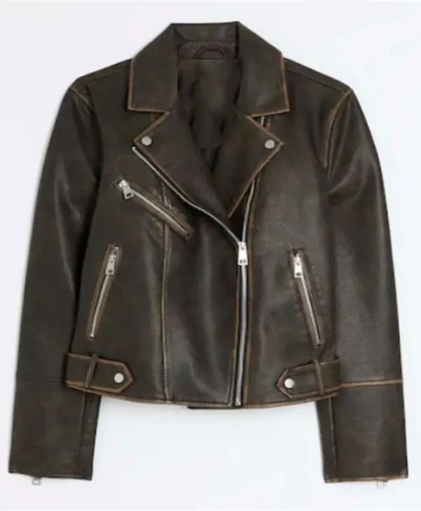 The Inheritance S01 Brown Distressed Leather Jacket