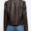 The Inheritance S01 Distressed Brown Leather Jacket