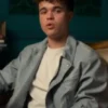 The Inheritance S01 Ice Blue Leather Bomber Jacket