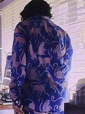 The Roses 2025 Olivia Colman Blue Printed Shirt