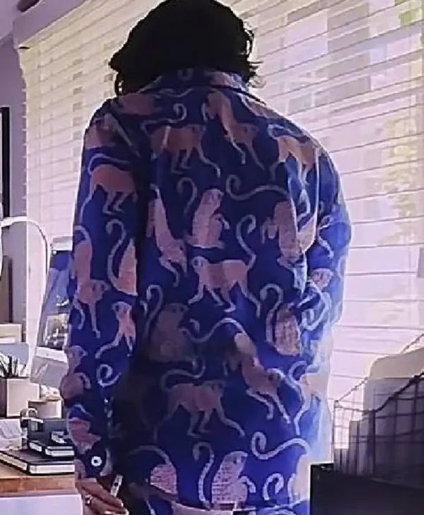 The Roses 2025 Olivia Colman Blue Printed Shirt