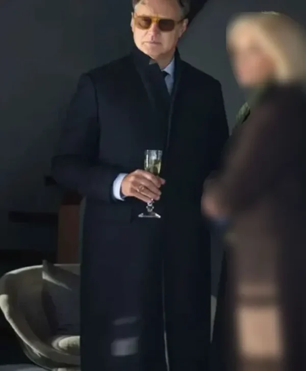 The Woman in Cabin 10 2025 David Morrissey Black Coat