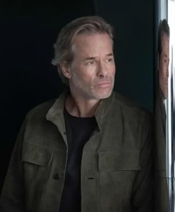 The Woman in Cabin 10 2025 Guy Pearce Green Jacket