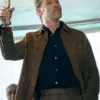 The Woman in Cabin 10 2025 Guy Pearce Suede Jacket